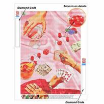 Casino Full Round Drill Diamond Painting Kit DIY Sparkle Art Canvas for Adults Relaxing Craft and Home Decoration Gift Idea Set Round 20x30cm
