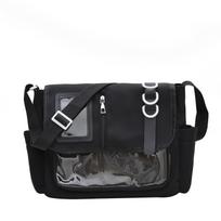 Japanese Style Transparent Acrylic Tote Bag, Nylon School Aesthetic Shoulder Crossbody Bag with Patchwork Design KTB juoda