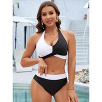 Daugiaspalvis Krūtinės Kryžiumi Bikini Maudymosi Kostiumas Dviejų Dalių Kostiumas S