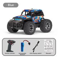 JJRC Q181 30KM/H 1:20 RC Car with LED Lights 2.4Ghz Double Motors RC Monster Truck All Terrain Off Road High Speed RC Racing Car Toy Kids Gift mėlyna