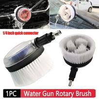 High Pressure Water Gun Rotary Brush Automatic Rotary 1/4 Quick Coupler Cleaning Round Brush Vehicle Cleaning Rotating Brush CHINA