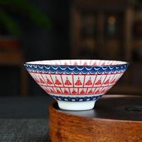 Mėlynai baltas porceliano arbatos puodelis – tūkstančio Budų kūginė taurė, dvigubos paskirties kungfu arbatos/sakė rinkinys, Jingdezhen keramikos šedevras 1pcs
