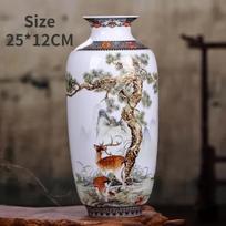 Jingdezhen-Emaliuoti spalvoti vazonai, Keraminis dekoratyvinis vazonas, Porcelianas, Antikvariniai biuro baldai, Dekoratyviniai daiktai, Vazono amatai