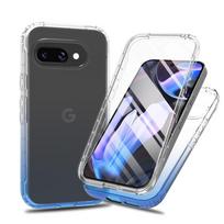 Skaidrus ekrano 360° viso korpuso dėklas Google Pixel 10 9 Pro XL, atsparus smūgiams, minkšta plėvelė priekiniame rėmelyje, kieta apsauga, elementas has screen film&Google Pixel 10
