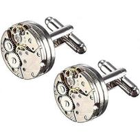 TTMA Cufflinks, Luxury Steampunk Vintage Watch Movement Shape Cufflinks (1 Pair), Valentine's Day Birthday Anniversary Graduation Gift.