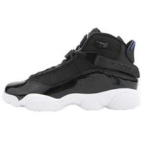 (GS) Air Jordan 6 Rings 'Black Blue' Kids' 323419-016 EU 35.5