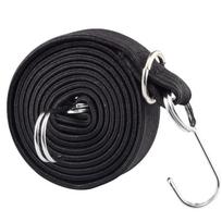 Elastic Bungee Cord with Hooks 2m juoda