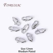 18K Gold Plated Brass Oval Lobster Clasp Connector Rhodium plated Lobster Clasps Lock DIY Jewelry Making Findings Supplies 10 Pieces