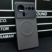 For ZTE Nubia Z80 Ultra Case Soft Silicone PC+TPU carbon fiber Magnetic Protective Phone Back Case For Nubia Z70s Z80Ultra Shell ZTE nubia Z80 Ultra pilka spalva