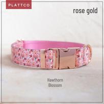 Anti-Choking Dog Collar & Leash with Hawthorn Flower Design for Small, Medium, Large Dogs XS