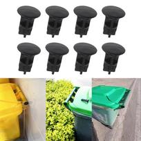 Plastikiniai vyrių kaiščiai, 8 vnt., šiukšliadėžės dangčio pasukimo mechanizmui. Tinka 100L, 120L, 240L šiukšliadėžių modeliams, naudoti gyvenamuosiuose ir komerciniuose objektuose China Mainland