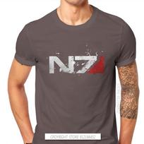 Mass Effect Game Distressed N7 T Shirt Classic Alternative High Quality Tshirt Big Size O-Neck Men Tshirts 100% Cotton Tops Tees S