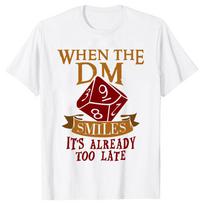 The Dungeon Master Smiles DM RPG Gamer Gaming D20 TShirt Gifts Funny Game Geeks Graphic Tee Tops Short Sleeve Women M