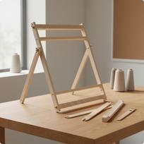 Standing Weaving Loom Includes Pick Floor Beginner Friendly Wooden Frame for Beginners,
