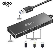 aigo USB 3.0 Portable 4-Port Hub juoda