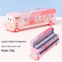 B662 Kids' Multifunctional Stationery Box - Large Capacity Pencil Case for Boys & Girls raudona