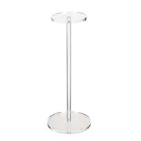 Transparent Hat & Wig Display Stand Acrylic Round Desktop Storage Rack Stable Space-saving Freestanding Plastic Shelf