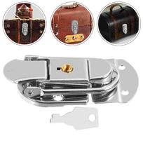 1pcs Box Lock Metal Hasp Cabinet for Suitcase Mini Latch Boxes Barbecue Latches Toggle Iron Small Hasps Padlock Key Latch Travel sidabras