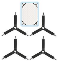 4vnt./8vnt. Tvirtinimo segtukas Paklodės segtukai Viešbučio namams Čiužinys Sofa Pagalvėlė Patalynės dirželiai Neslystantys 4pcs juoda