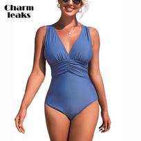 Charmleaks One Piece Moteriškas maudymosi kostiumėlis V apykakle Seksualus Monokini maudymosi kostiumėlis S-XL S