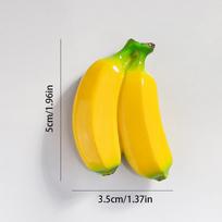 Dervos vaisių magnetinio pleistro modeliavimo maisto šaldytuvo magnetinis 3D vaisių šaldytuvo lipdukas yellow