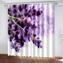 Floral Plant Printing Woven Curtains Bedroom Blackout Curtains Two Separate Curtains on The Left and Right 132cmx160cm