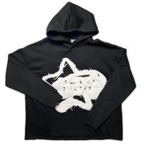 European and American Y2K loose foam printed hip-hop men's and women's hooded pullover M balta