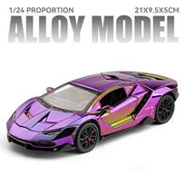1/24 Lamborghini Aventador LP700-4 Alloy Miniatiūrinis Automobilis Metalinis Liejamas Mastelio Automobilio Modelis Kolekcija Vaikų Žaislinis Automobilis Transporto Priemonės Dovana violetinė