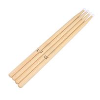 2 poros klevo medienos 7A būgnų lazdelių su nailoniniais antgaliais, mušamųjų instrumentų priedai