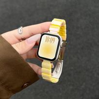 Compatible with Apple Watch S11: New Summer Strap - Resin & Silicone S10/S9 Bands with a Premium Feel Series 10/11 [46mm]