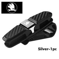 For Skoda Multifunctional Car Sun Visor Glasses Holder Sunglasses Clip Accessories Kamiq MK3 Roomster Rapid Kodiaq Karoq Fabia