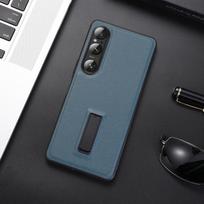 For Sony Xperia 1 VI 10 VI Case Soft PU Skin With Stand Protective Back Cover case For Sony 1VI 10VI Full Cover Phone Shell For Xperia 10 VI mėlyna