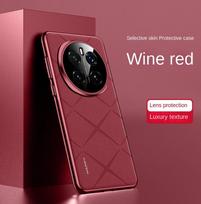 Skirta Huawei Honor Magic 7 Pro dėklas, prabangus veganiškos odos, su apsauga lęšiui, galinis dangtelis, dėklas Honor Magic 6 7Pro 6pro telefono korpusui For Magic 7 Pro raudona