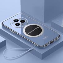 For OPPO Realme 14 Pro Plus Case Soft TPU Plating Magnetic Slim Protective Back Cover Case For Realme 14Pro Plus Phone shell For Realme14Pro Plus pilka spalva