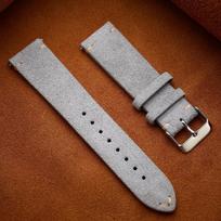 Vintage Genuine Suede Watch Straps 18mm 20mm 22mm Quick Release WatchBand Gray Brown Black Beige 14mm 16mm Wristband Accessories 20mm šviesiai pilka spalva
