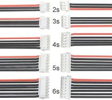 10 vnt. 22AWG JST-XH balansinio įkrovimo kabelio adapteris – 2S 3S 4S 5S 6S – po 2 vnt. kiekvieno – LiPo akumuliatoriui – aukštos kokybės silikoninė viela balta