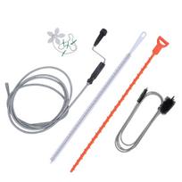 5pcs Pipe Plumbing Cleaning Set 118 Inch Spirals 61 Inch Brush 19.7 Inch Snake Suitable for Kitchen and Bathroom Drains 1