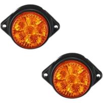 APSMOTIV 2 VNT LED žymėjimo žibintai 12V LED Sunkvežimio Priekabos Gintarinė Šviesa Priekis Galas LED Šoniniai vištienos žibintai puspriekabiam Freightliner kroviniui Universalus pritaikymas gintaras