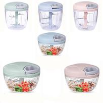Manual Kitchen Vegetable & Garlic Chopper with Peeler and Mincer Small 500ML rožinė