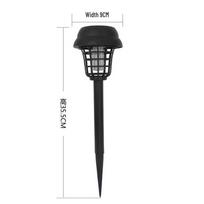 Solar Mosquito Repellent Lamp: Outdoor Garden Handheld Insect Killer Stainless Steel Light Small Round Ground Insert (1-pack)