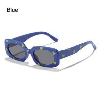 Cute Heart Print UV400 Kids Sunglasses 2-8 Years Sun Protection Rectangular Shades for Girls Boys