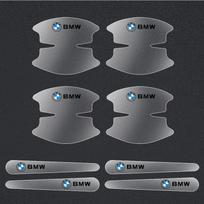 8 vnt. Automobilio durų rankenėlių įbrėžimų apsauginės lipdukai, skaidrūs, skirti BMW 5, 6 serijos, X3, X4, X5, X6, F10, F11, F18, F06, F12, F13