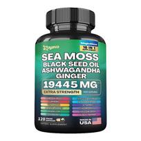 Seaweed Black Seed Oil, Turmeric Yellow Seaweed Supplement 120 Capsules 120 Capsules