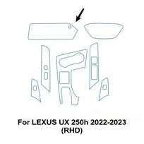 Iš anksto supjaustyta skaidri TPU plėvelė LEXUS UX 250h 300 2025 2025 2025 2025 Interjero pavarų svirties skydeliui, centrinei GPS konsolėi PPF apsauga