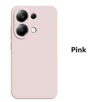 Poco M6 PocoM6 Pro Case Original Square Liquid Silicone Phone Case For Xiaomi Poco M6 M 6 Pro PocoM6 M6Pro Shockproof Back Cover Poco M6 Pro 4G rožinė