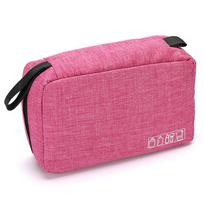 Water Resistant Men Toiletry Bag Oxford Cloth Makeup Organizer Travel Toiletry Containers  Women rožinė raudona spalva