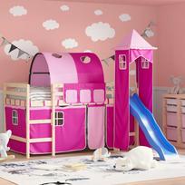 Vidaxl Pink Canopy Bed Curtains, Tunnel and Tower