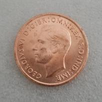 1954 Australian Antique Craft Brass Silver Dollar Round Collection 4406893