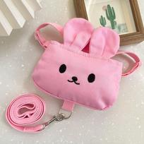 Pet Harness Cats Dog Detachable Backpack Outdoor Activity Chest Strap Cute Clothing Style Backpack Puppy Training Traction Rope M pink