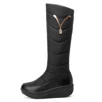 Warm Fur Plush Down Snow Boots Winter Shoes Women Mother Platform Waterproof Fashion Casual Knee High Boots Size 44 Comfortable 35 juoda